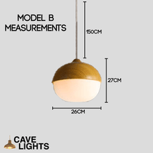 Load image into Gallery viewer, Modern Acorn Pendant Lamp Model B measurements
