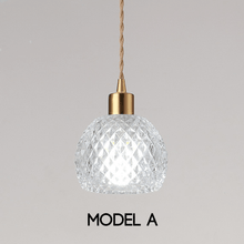 Load image into Gallery viewer, Close-up of Crystal Pendant Lamp Model A
