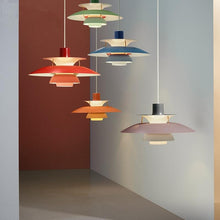 Load image into Gallery viewer, Oriental Colour Pendant Lights hanging from ceiling
