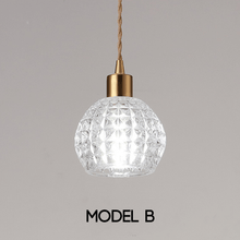 Load image into Gallery viewer, Close-up of Crystal Pendant Lamp Model B
