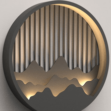 Load image into Gallery viewer, Close-up of Circular Garden Mountain Range Wall Light
