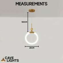 Load image into Gallery viewer, Nordic Shaped Pendant Light model B measurements
