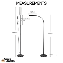Load image into Gallery viewer, Adjustable LED Reading Lamp measurements
