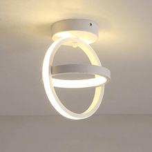 Load image into Gallery viewer, White Circle LED Ceiling Lamp on ceiling
