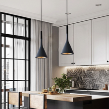 Load image into Gallery viewer, Black Nordic Hanging Pendant Lights above kitchen island
