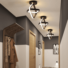 Load image into Gallery viewer, Black Square LED Ceiling Lamps in bedroom hallway
