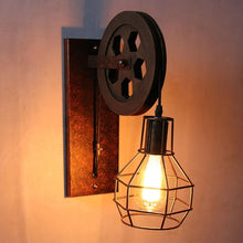 Load image into Gallery viewer, Vintage Rusted Wall Light on wall

