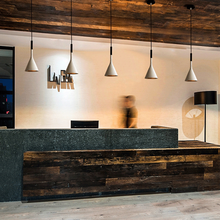 Load image into Gallery viewer, White Nordic Hanging Pendant Lights above reception desk
