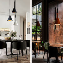 Load image into Gallery viewer, Nordic Hanging Pendant Lights above circular dining tables

