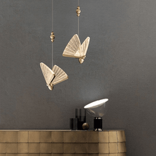 Load image into Gallery viewer, Butterfly Pendant Light above desk in corridor
