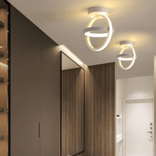 Load image into Gallery viewer, White Circle LED Ceiling Lamps in hallway
