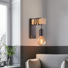 Load image into Gallery viewer, Industrial Exposed Bulb on wall next to window in living room
