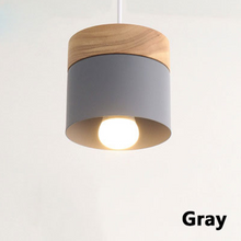 Load image into Gallery viewer, Grey Nordic Wooden Hanging Ceiling Lamp
