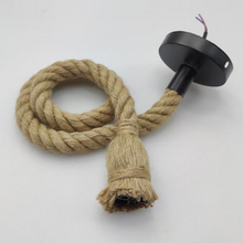 Load image into Gallery viewer, Close-up of Hemp Rope Attic Light
