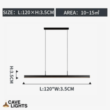 Load image into Gallery viewer, Minimalist Bar Light 120cm model measurements

