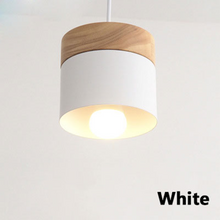 Load image into Gallery viewer, White Nordic Wooden Hanging Ceiling Lamp
