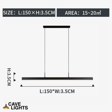 Load image into Gallery viewer, Minimalist Bar Light 150cm model measurements
