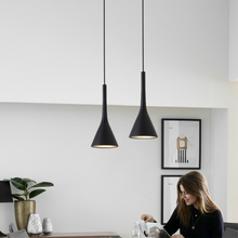 Load image into Gallery viewer, Black Nordic Hanging Pendant Lights above living room table

