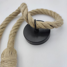 Load image into Gallery viewer, Close-up of Hemp Rope Attic Light

