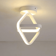 Load image into Gallery viewer, White Square LED Ceiling Lamp on ceiling
