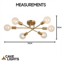 Load image into Gallery viewer, Modern Exposed Chandelier measurements
