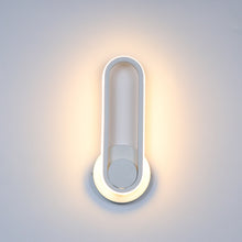 Load image into Gallery viewer, White Circular Bedside Wall Light on wall
