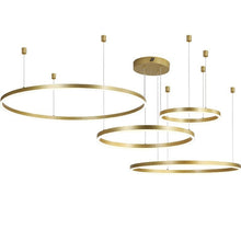 Load image into Gallery viewer, Gold Circle LED Chandelier
