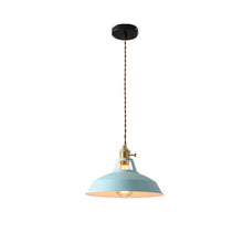 Load image into Gallery viewer, Blue Industrial Coloured Pendant Light
