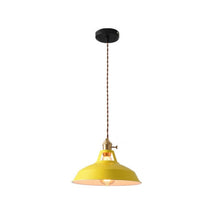 Load image into Gallery viewer, Yellow Industrial Coloured Pendant Light
